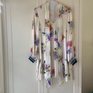 Tibi size medium multicolor long sleeve silk dress.